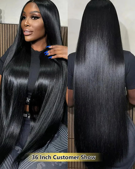 30 40 Inch 13x6 Hd Lace Frontal Human Hair Wigs 250 High Density Straight Front Wig 13x4 Pre Plucked Black Brazilian For Wowan