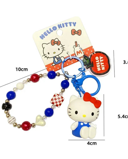 New Hello Kitty Creative Keychain Backpack Pendant Car Interior Couple Accessories Cartoon Decoration Children's Birthday Gift