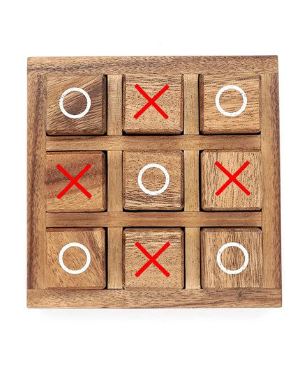Wooden Tic Tac Toe Board Game XO Chess IQ Logic Toys Parent Child Interaction Party Spiele Juegos De Mesas Para Toda La Familia