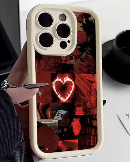 Case For iPhone 17 Cases iPhone 16 Pro Max Case Stylish Red Scenery Case For iPhone 16 12 14 11 13 Pro Max XS XR 7 8 Plus Cover