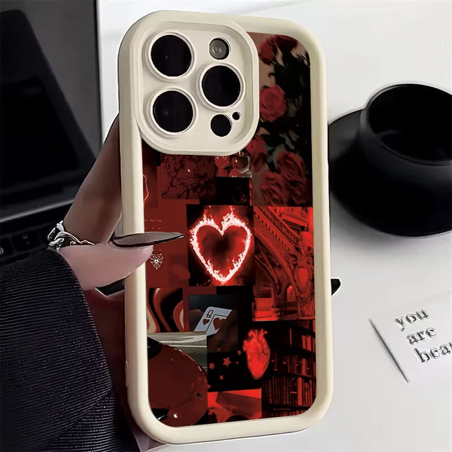 Case For iPhone 17 Cases iPhone 16 Pro Max Case Stylish Red Scenery Case For iPhone 16 12 14 11 13 Pro Max XS XR 7 8 Plus Cover