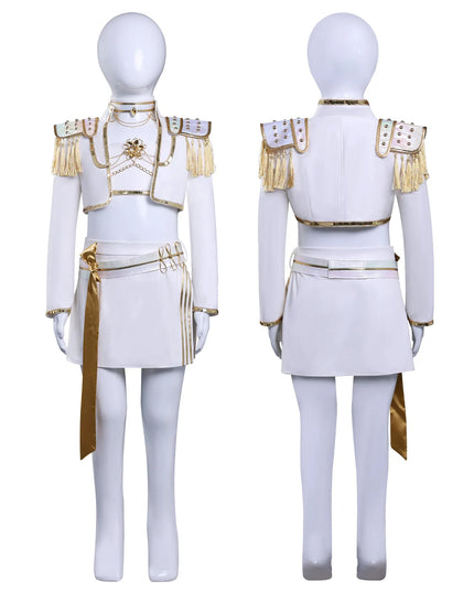 IN STOCK Rumi Mira Zoey White Leather Singing Suit Costume Set Halloween Carnival Role Play Party For Girls