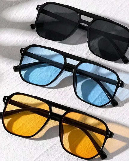 Vintage Men Women Big Sunglasses Men Square Shades Unisex Sun Glasses Black Lense Male Female Sunglasses UV400 Glasses