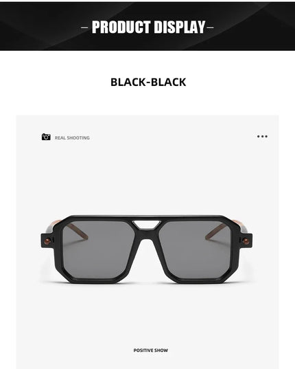 Square Sunglasses For Men Women Blue Light Blocking Shades UV400 Sun Glasses Luxury Thick Frame Eyeglasses Driving Eyewear