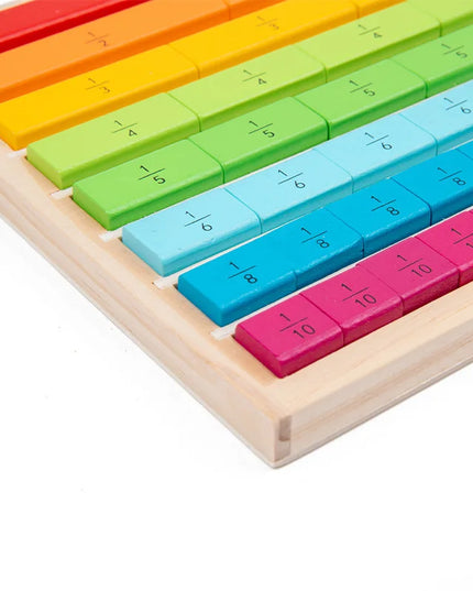 Wooden Montessori Teaching Aids Math Toys Color Fraction Sticks Kindergarten Early Education Learning Educational Toys For Kids