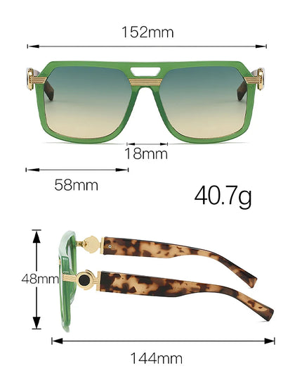 2025 Sunglasses for Women Fashionable Square Frame Glasses with Golden Decorative Legs and Exquisite Design for Women Glasses