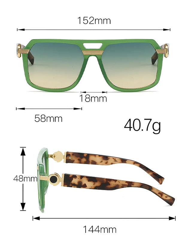 2025 Sunglasses for Women Fashionable Square Frame Glasses with Golden Decorative Legs and Exquisite Design for Women Glasses