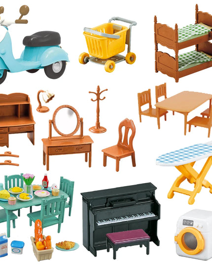 Toys Doll 1:12 Forest Family Montessori Kitchen Compatible Miniature Dollhouse Kitchen Accessories Furniture Pretend Play Gifts
