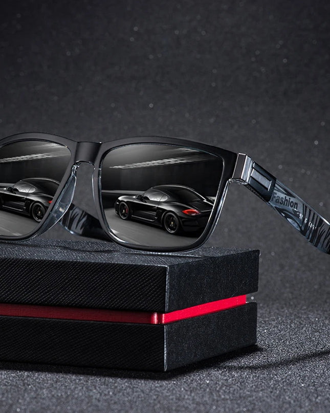 4 PCS Fashion Vintage Pattern Square Sunglasses Men Women Fishing Driving Man Luxury Brand Designer Sun Glasses UV400 Eyewear ﻿