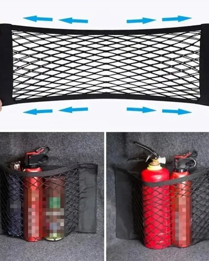 Universal Car Mesh Bag Storage Net Car Storage Bag Double Mesh Trunk Storage Net Car Built-in Storage Bag Car Trunk Storage Net