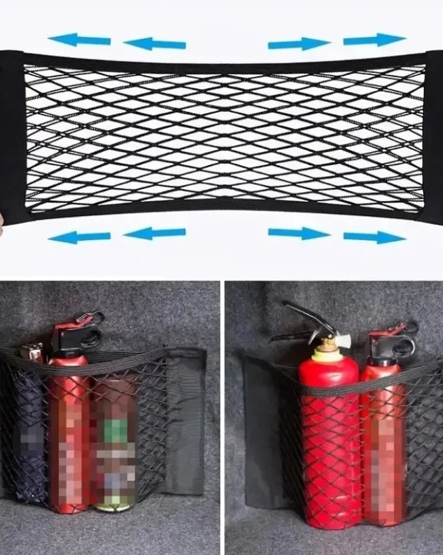 Universal Car Mesh Bag Storage Net Car Storage Bag Double Mesh Trunk Storage Net Car Built-in Storage Bag Car Trunk Storage Net