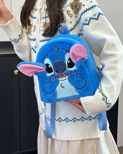 Stitch Backpack  Japanese Blue Funny Cartoon Large-Capacity Student Backpack Kindergarten Bag Kawaii Backpack