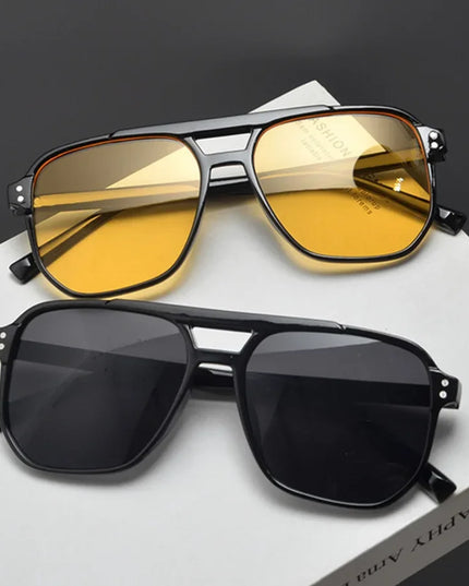 Vintage Men Women Big Sunglasses Men Square Shades Unisex Sun Glasses Black Lense Male Female Sunglasses UV400 Glasses