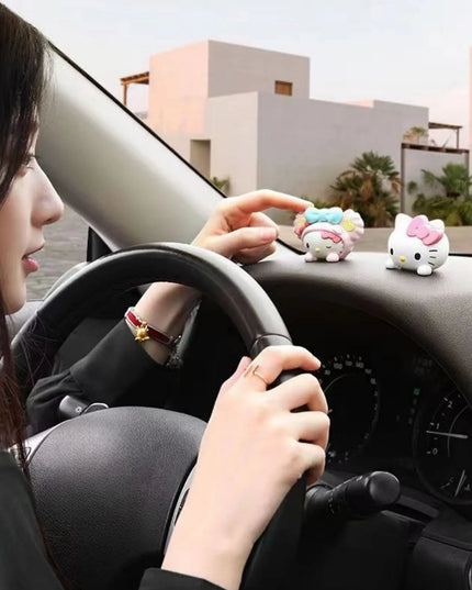 1pc Hello Kawaii Kitty Car Decoration Ornaments Charm DIY Car Display Decoration Ornaments Birthday Gift Valentine's Day Gifts