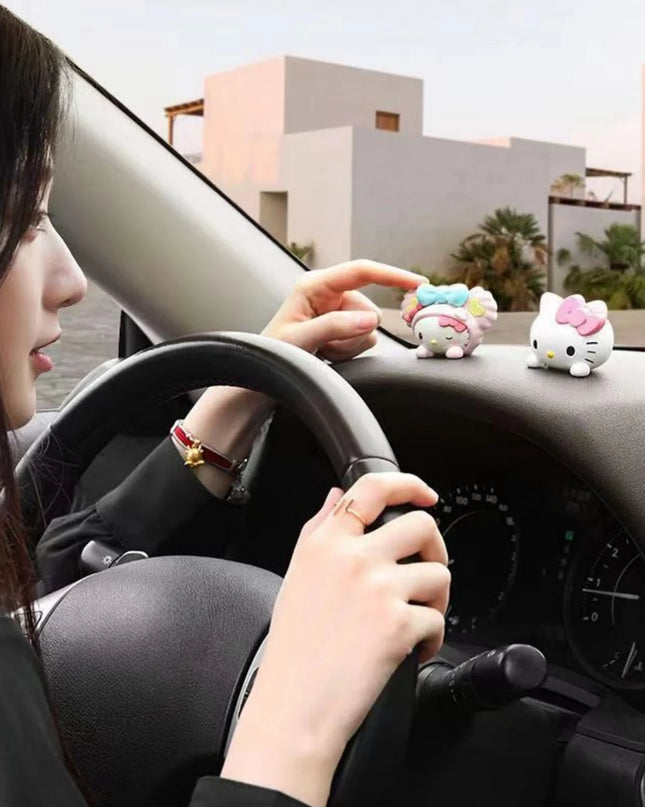 1pc Hello Kawaii Kitty Car Decoration Ornaments Charm DIY Car Display Decoration Ornaments Birthday Gift Valentine's Day Gifts