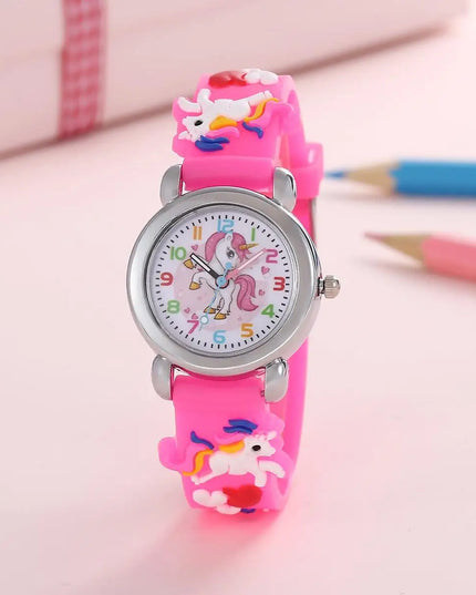 New Fashion Colorful Cartoon Unicorn Student and Children's Watch Quartz Watch Electronic Watch