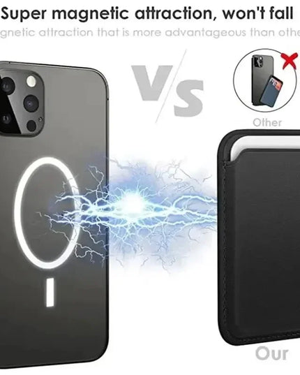 Leather Wallet Case For iPhone 15 Pro Max Magsafe Wallet Leather Compatible For iPhone 14 13 12 Card Holder with MagSafe Magnet