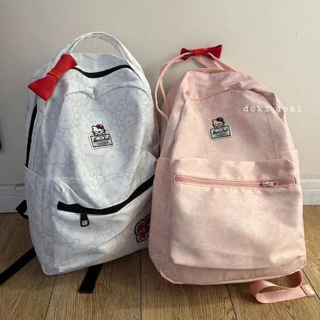 Hello kitty cartoon backpack Sanrio new animation cute student school bag outdoor travel storage large capacity backpack gift