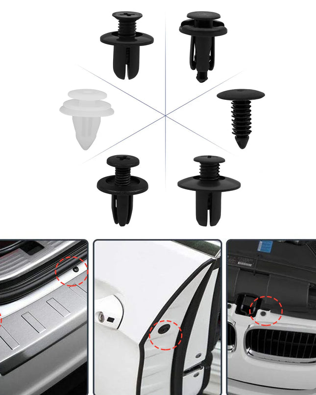 Auto Fastener Clip Mixed Car Body Push Retainer Pin Rivet Bumper Door Trim Panel Fastener Kit Car Clips Box or Bag packaging