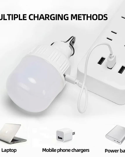 Portable USB Rechargeable LED Pendant Light High Brightness Waterproof Outdoor Lamp for Camping Fishing Emergency Night Lighting