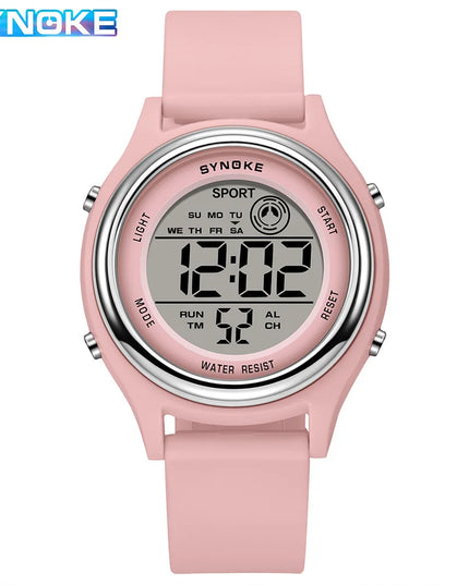 SYNOKE Colorful Children Seven Lights Watches Sport Students Digital Watch For Kids Waterproof Electronic Watch Shock Resist
