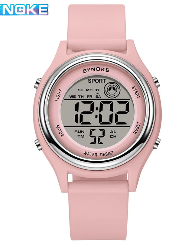 SYNOKE Colorful Children Seven Lights Watches Sport Students Digital Watch For Kids Waterproof Electronic Watch Shock Resist