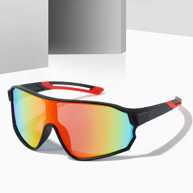 Outdoor cycling sunglasses bicycle windproof sunglasses dazzle color lens sunshade sports sunglasses