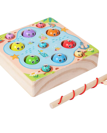 Wooden Fishing Game Toys Children Early Education Color Cognitive Toy Kids Interactive Games Toys for Gifts Fine Motor Skill
