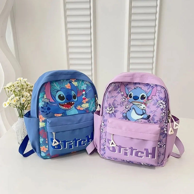 2025New Disney Lilo and Stitch Backpack Kawaii Cartoon Anime Printed Accessories Storage Bag Children's Casual Shoulder Bag Gift