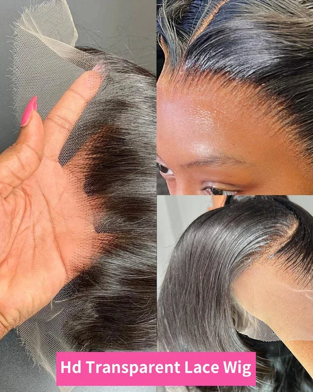 30 40 Inch 13x6 Hd Lace Frontal Human Hair Wigs 250 High Density Straight Front Wig 13x4 Pre Plucked Black Brazilian For Wowan