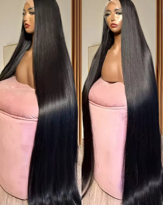 30 40 Inch 13x6 Hd Lace Frontal Human Hair Wigs 250 High Density Straight Front Wig 13x4 Pre Plucked Black Brazilian For Wowan