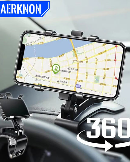 Support de téléphone universel pour tableau de bord de voiture 360 °   Support de voiture pour Smartphone rotatif, pour iPhone,