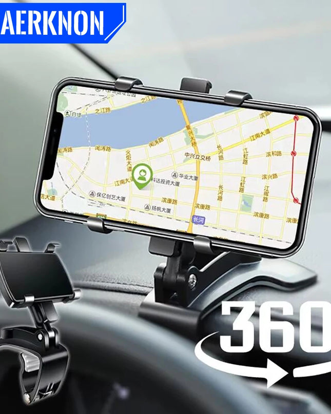 Support de téléphone universel pour tableau de bord de voiture 360 °   Support de voiture pour Smartphone rotatif, pour iPhone,