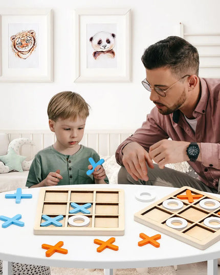 Montessori Wooden Toy Mini Chess Play Game Interaction Puzzle Training Brain Learing Early Educational Toys For Children Kids