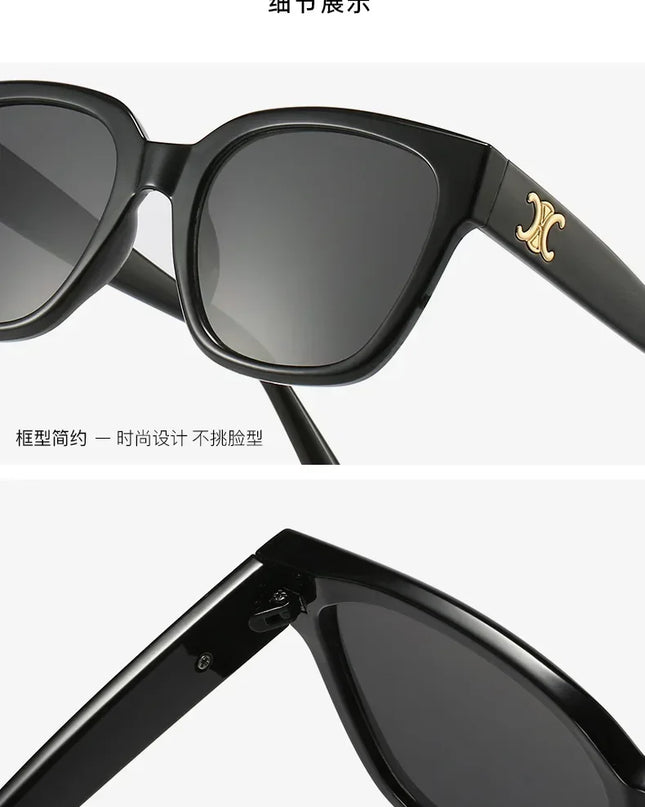 Man Summer 2025 new sunglasses high-end square slimming Facebook same style sunglasses anti UV simple women's version