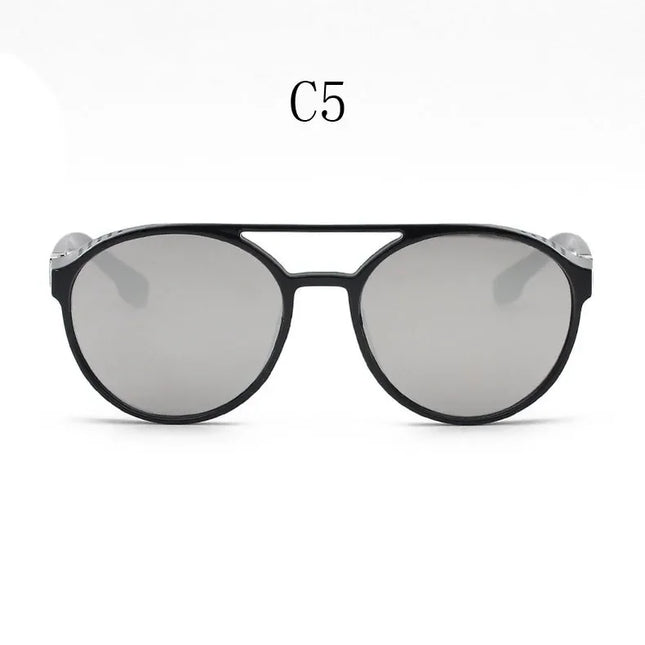 Classic Gothic Steampunk Style Sunglasses Men Women Brand Designer Retro Round Colorful Lens Vintage Sun Glasses UV400