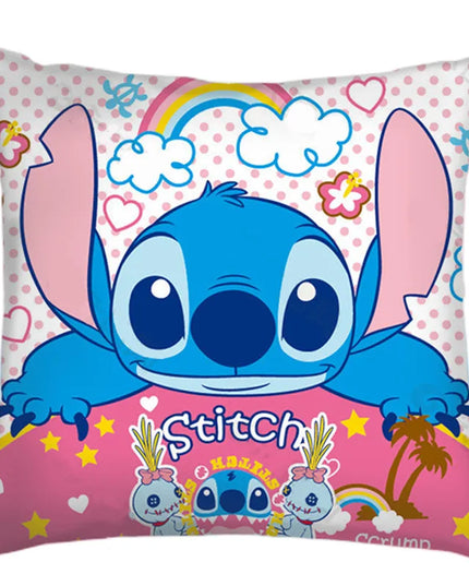 Anime Figure Disney Stitch Double Sided Print Pillowcase Kawaii Stitch Pillow Pillowcase Children Room Interior Decoration Gifts