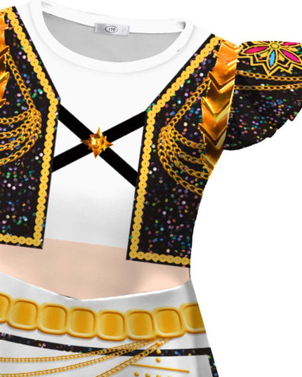 Hunters Kids Zoey Mira Rumi Demon Cosplay Costume Singer Girls K-Pop Huntrix Golden Dress Fashion Children Stage Show  Party