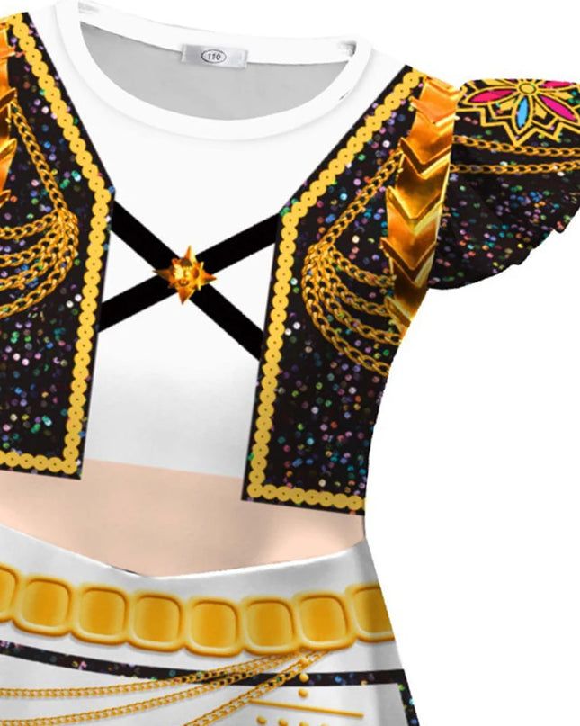 Hunters Kids Zoey Mira Rumi Demon Cosplay Costume Singer Girls K-Pop Huntrix Golden Dress Fashion Children Stage Show  Party