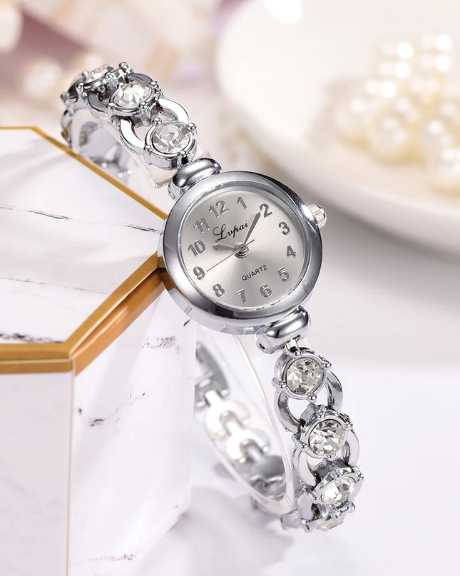 Women Watches 2024 Luxury Brands Stainless Steel Crystal Bracelet Wrist Watch Fashion Ladies Dress Reloj Mujer Montre Femme