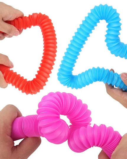 5/10 Pcs Pop Tubes Sensory Fidget Tubes with Autism Classroom Prizes Gifts Fidget Toy Sensory Learning Tubes for Anxiety