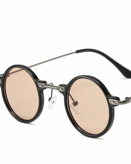 Round Sunglasses For Men Women Retro  Steampunk Sun Glasses Male Female Brand Designer Metal Frame Eyewear Shades Oculos De Sol