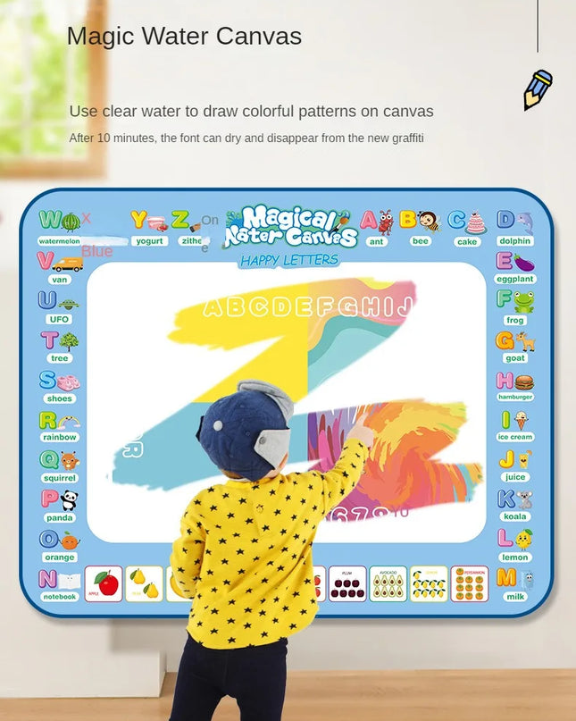 Magic Water Drawing Mat Reusable Doodle Painting Board with Pens Montessori Educational Toys for Kids Halloween Christmas Gift