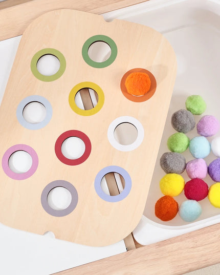 Montessori Sensory Tray Board Game,Early Educational Toys for Children Fine Motor skill Training Toys Sort Sensory Baby Toy Gift