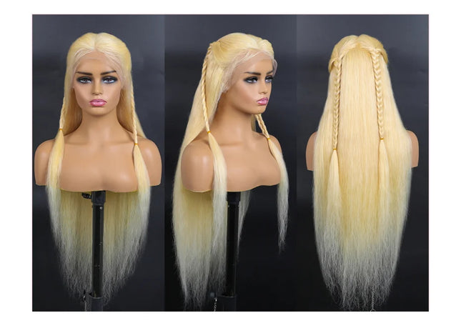 613 Blonde 360 Full Lace Wig Human Hair Pre Plucked Hd 13x4 13x6 Lace Front Wig Blonde Brazilian Straight Frontal Wigs For Women