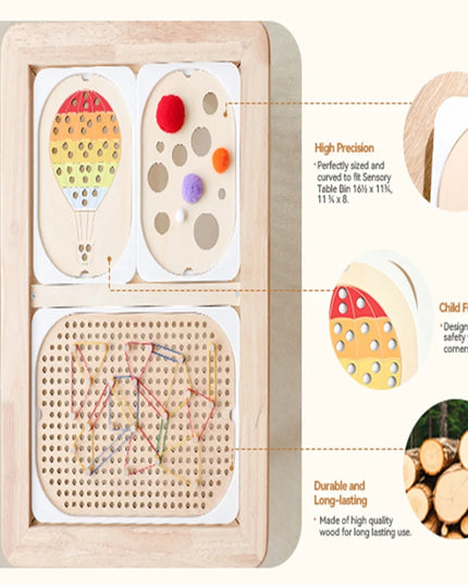 Montessori Sensory Tray Board Game,Early Educational Toys for Children Fine Motor skill Training Toys Sort Sensory Baby Toy Gift