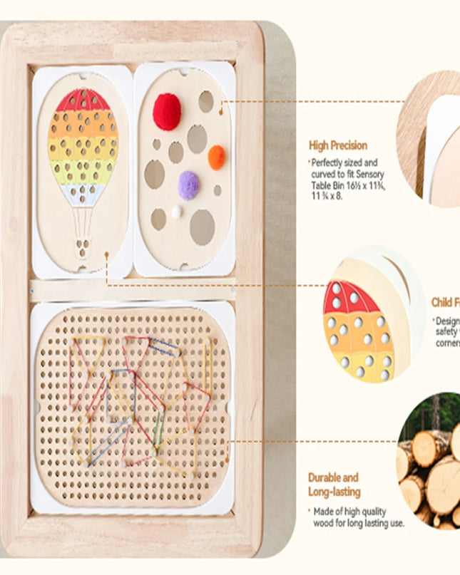 Montessori Sensory Tray Board Game,Early Educational Toys for Children Fine Motor skill Training Toys Sort Sensory Baby Toy Gift