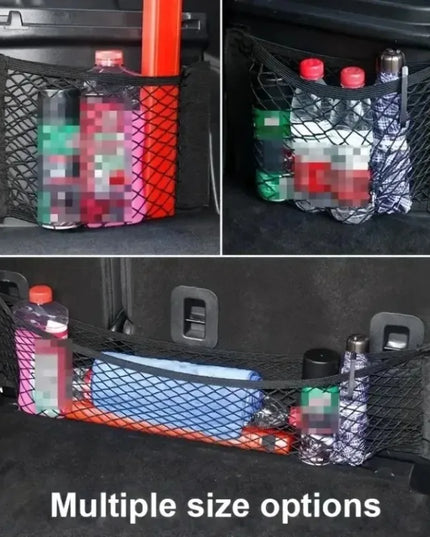 Universal Car Mesh Bag Storage Net Car Storage Bag Double Mesh Trunk Storage Net Car Built-in Storage Bag Car Trunk Storage Net