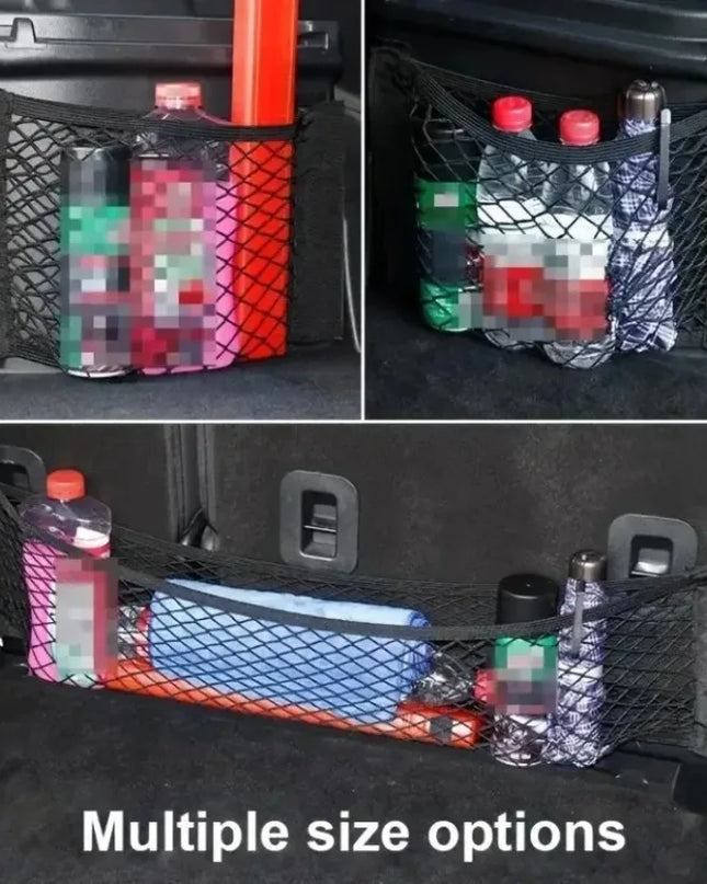 Universal Car Mesh Bag Storage Net Car Storage Bag Double Mesh Trunk Storage Net Car Built-in Storage Bag Car Trunk Storage Net