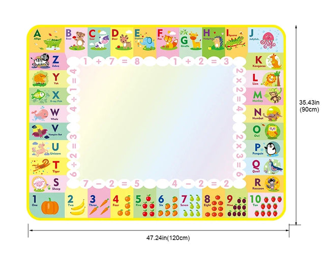Magic Water Drawing Mat Coloring Doodle Mat with Magic Pens Educational Toys  Painting Board Montessori Toys for Kids Gifts
